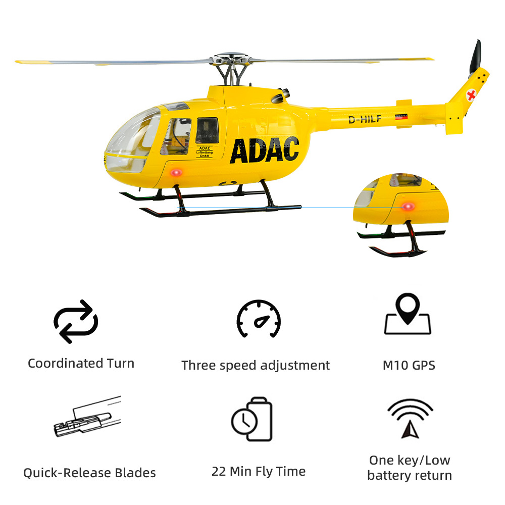 Outdoor Lighting Options - FLY WING BO105 スケールヘリコプター LEDライト付き ACE