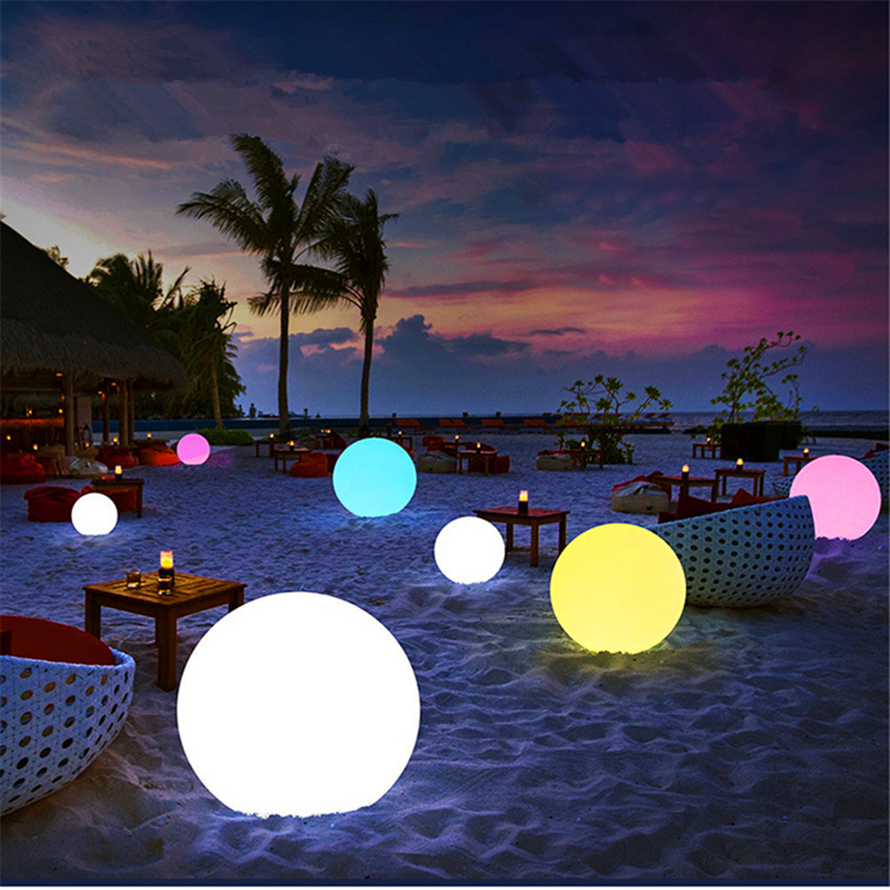Outdoor Lighting Manufacturers - 充電式LEDグローイングボールライト、子供、大人用、屋外グローブナイトライト、リモコン付き、庭の装飾に最適