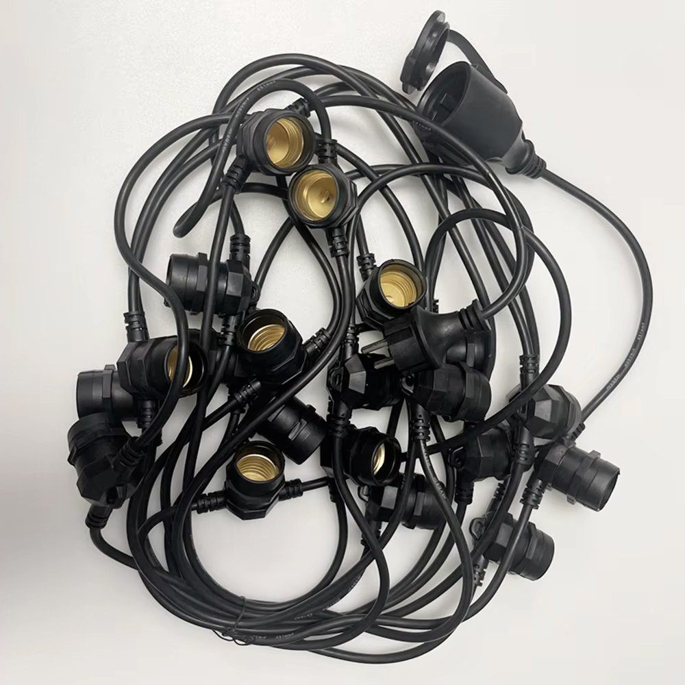 Outdoor Lighting Manufacturers - 10 メートルケーブル LED ストリング商用グレード防水 E27 ソケット付き屋外ホリデーガーランド結婚式照明庭の装飾用