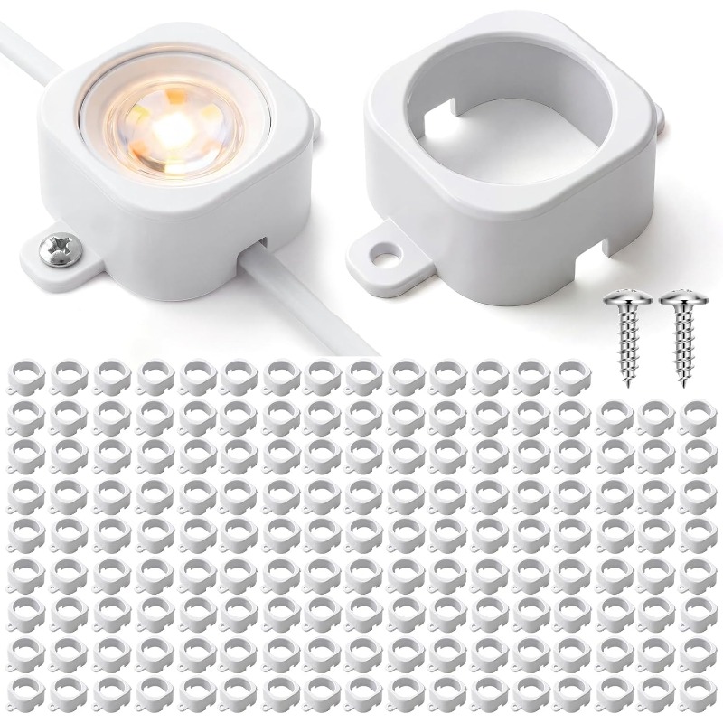 Outdoor Lighting Govee - 200個の屋外ライトクリップ、Govee H706およびGovee Pro永久屋外ライト用、クリスマス装飾用の安全な取り付けブラケット