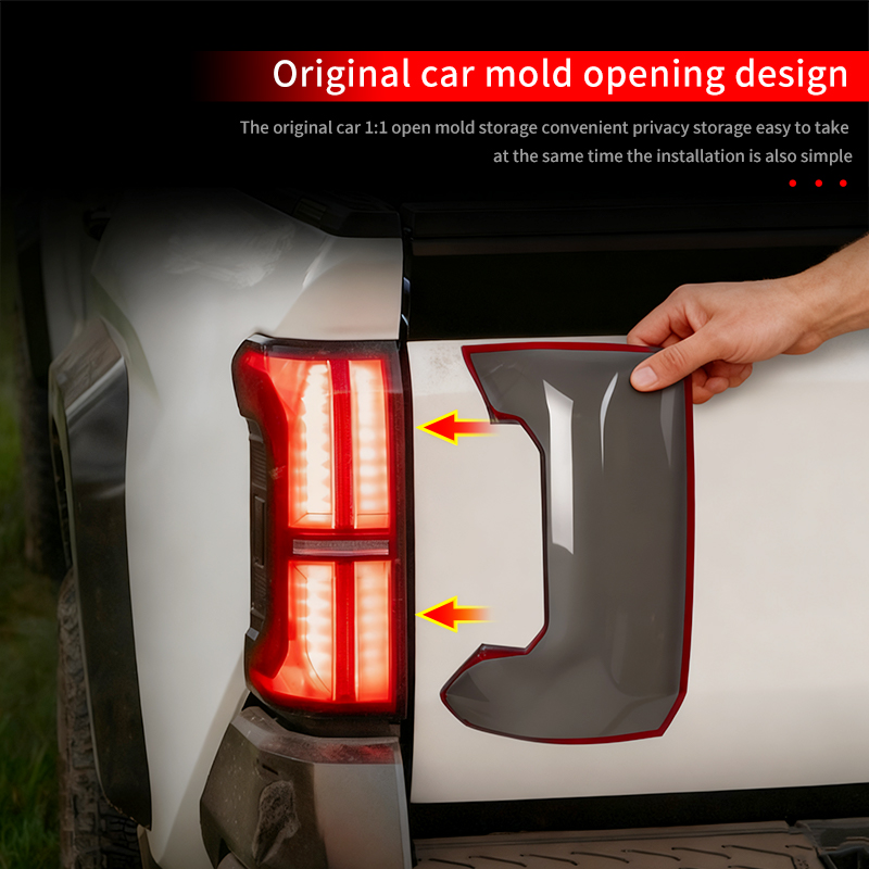 Outdoor Lighting Manufacturers - 2024-2026年式トヨタタコマテールゲートライトブラックニング装飾パーツ外装装飾アップグレードアクセサリー