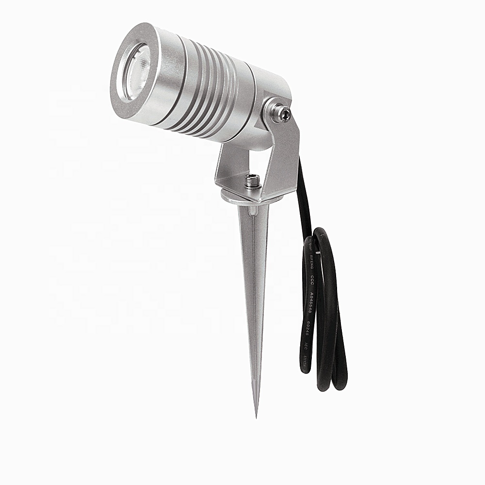 Outdoor Lighting Low Voltage - 3W7W12W18WミニLEDスポットライト、シルバー防水、屋外の木、芝生、庭の景観照明用、低電圧アクセントライト