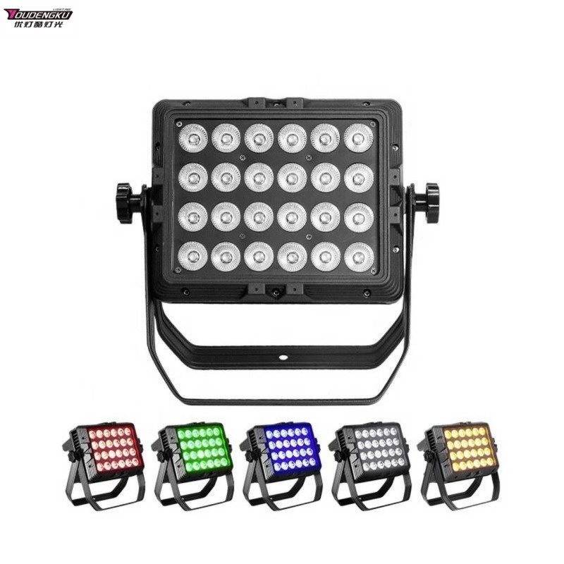 Outdoor Lighting Options - 4個の防水LEDシティカラーウォッシュライト 24x18W RGBWA UV LEDウォールウォッシャー 屋外用IP65