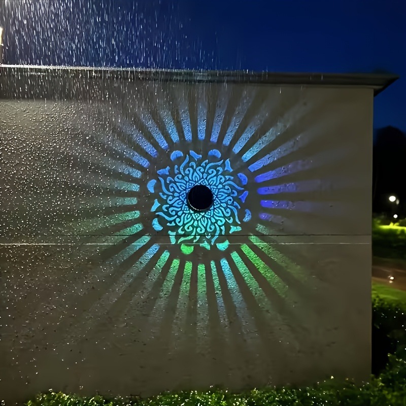 Outdoor Lighting Manufacturers - ソーラーLEDウォールライトマンダラプロジェクションランタン防水屋外中庭装飾ランプソーラーハンギングランタンガーデン用