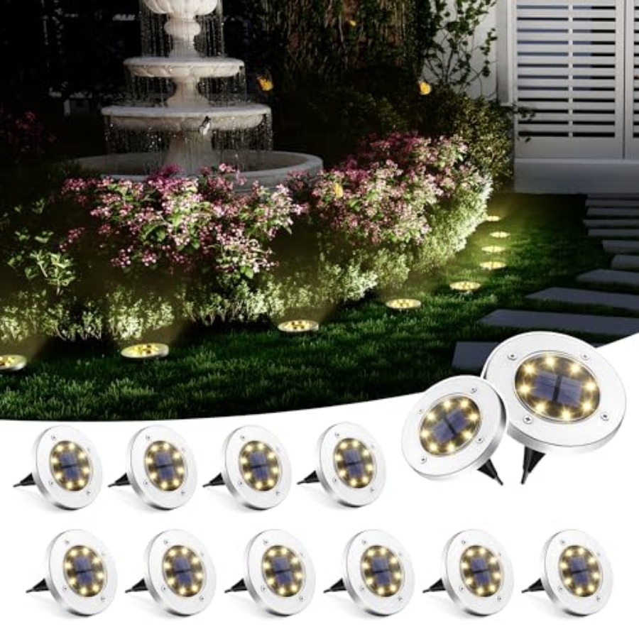 Outdoor Lighting Garden - ソーラーグラウンドライト ソーラーライト 屋外防水 8 LED ソーラー式景観照明
