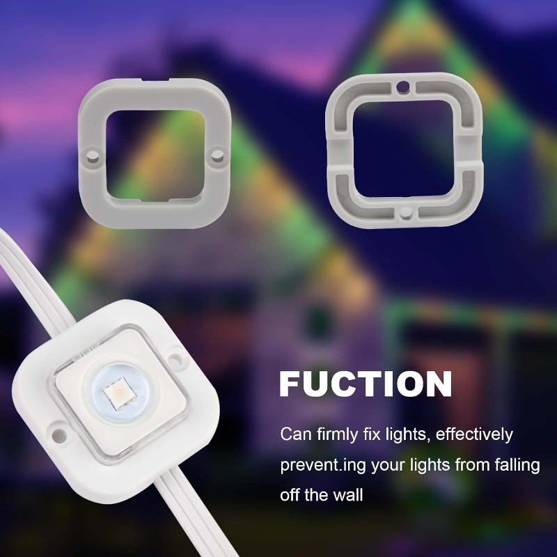 Outdoor Lighting Govee - 28/45/68個入り屋外用LEDライトクリップ（ネジ付き）、Govee H705ライト用、ホリデー照明装飾用保護カバー