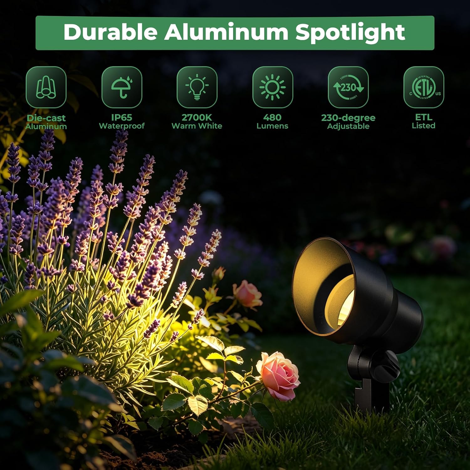 低電圧景観照明スポットライト、12V LED屋外スポットライ - Outdoor Lighting Low Voltage のレビューと価格