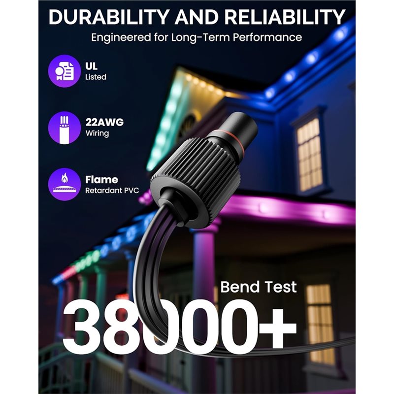 A03F-延長ケーブル(16FT) コード Govee H7 - Outdoor Lighting Govee のレビューと価格