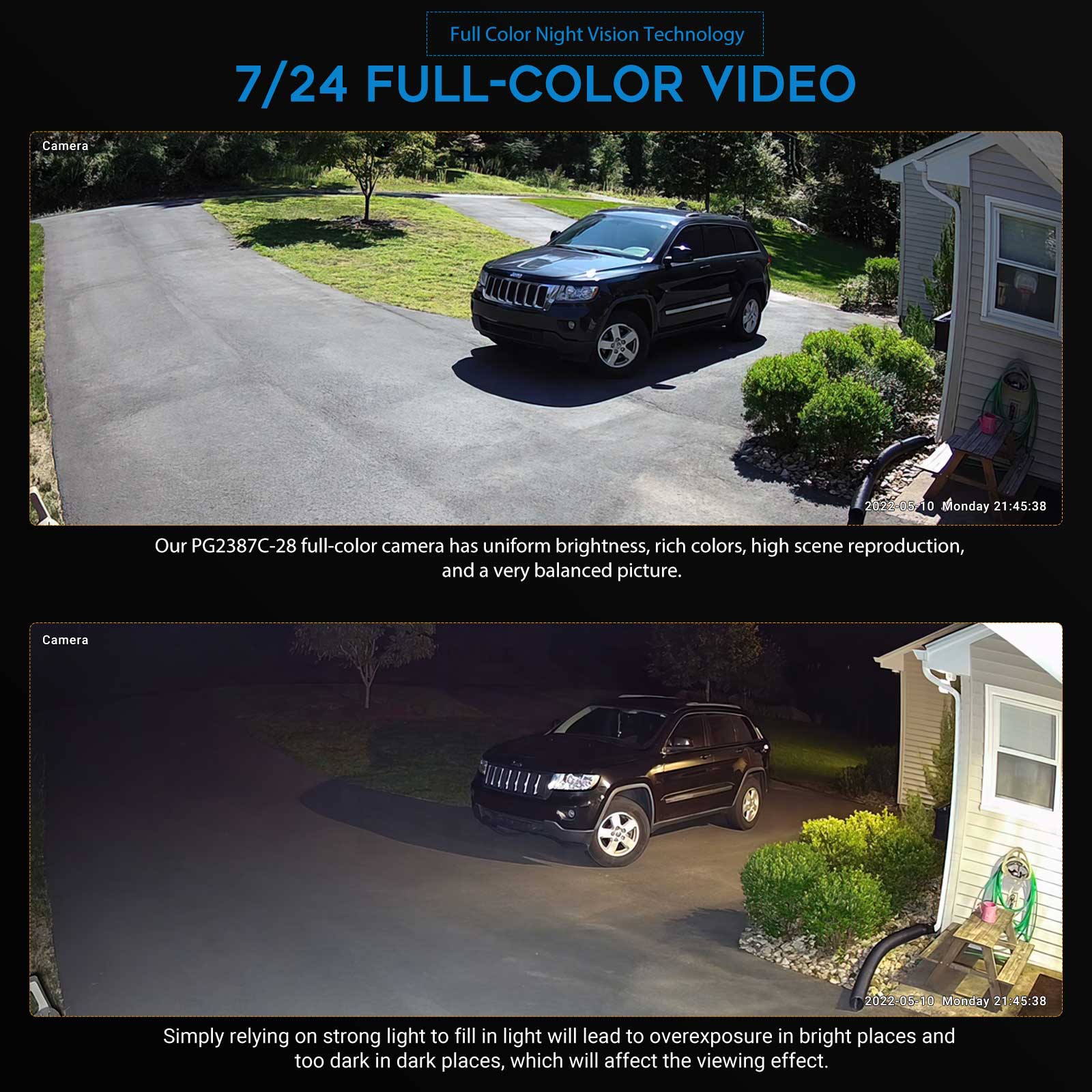 VIKYLIN 5MP フルカラーナイトビジョン IP カメ - Outdoor Lighting Options のレビューと価格
