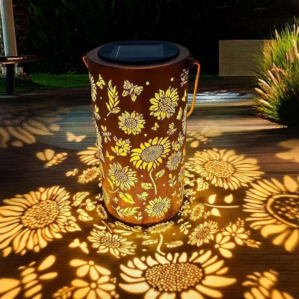 ひまわりライトとシャドウライト防水屋外ライトソーラーパワーで - Outdoor Lighting Lanterns のレビューと価格