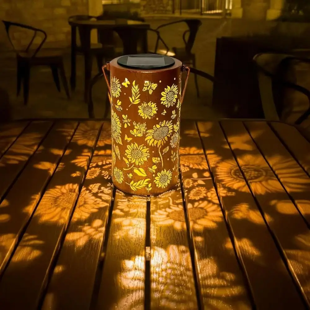 ひまわりライトとシャドウライト防水屋外ライトソーラーパワーで - Outdoor Lighting Lanterns のレビューと価格