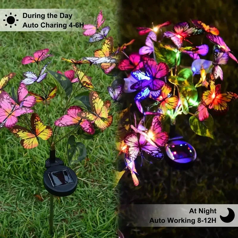 ソーラー LED バタフライガーデンライト防水カラフルな屋外 - Outdoor Lighting Manufacturers のレビューと価格