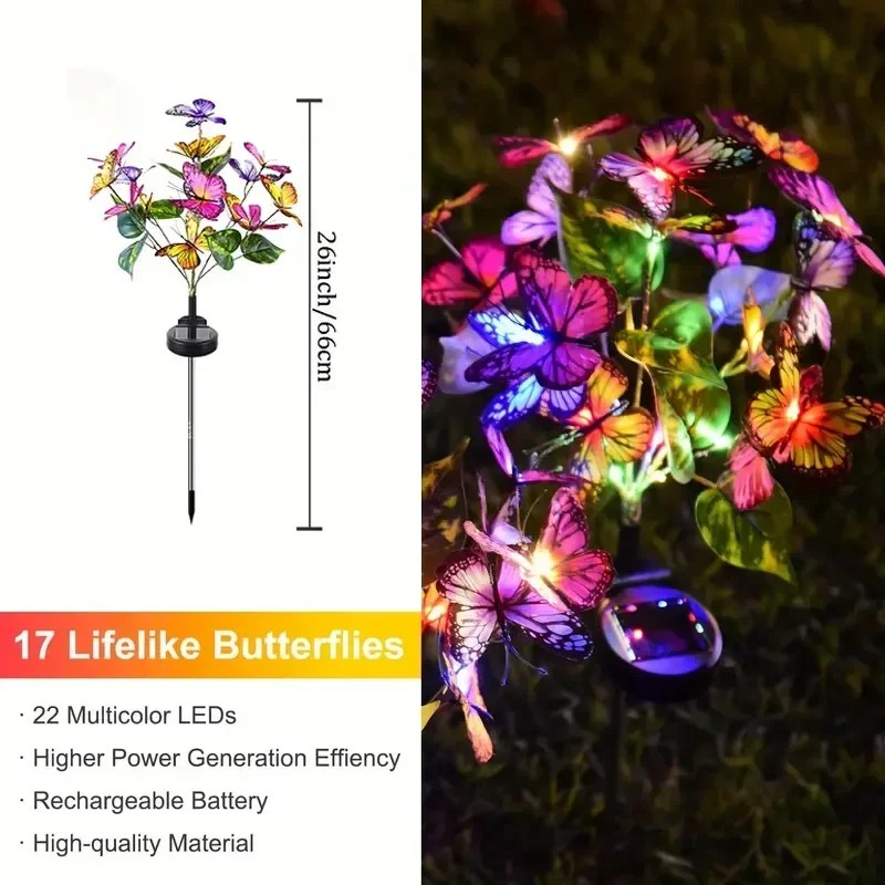 ソーラー LED バタフライガーデンライト防水カラフルな屋外 - Outdoor Lighting Manufacturers のレビューと価格