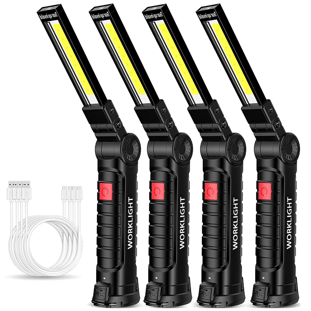 ポータブル折りたたみ LED 懐中電灯強力な磁石 COB 作 - Outdoor Lighting Lanterns のレビューと価格