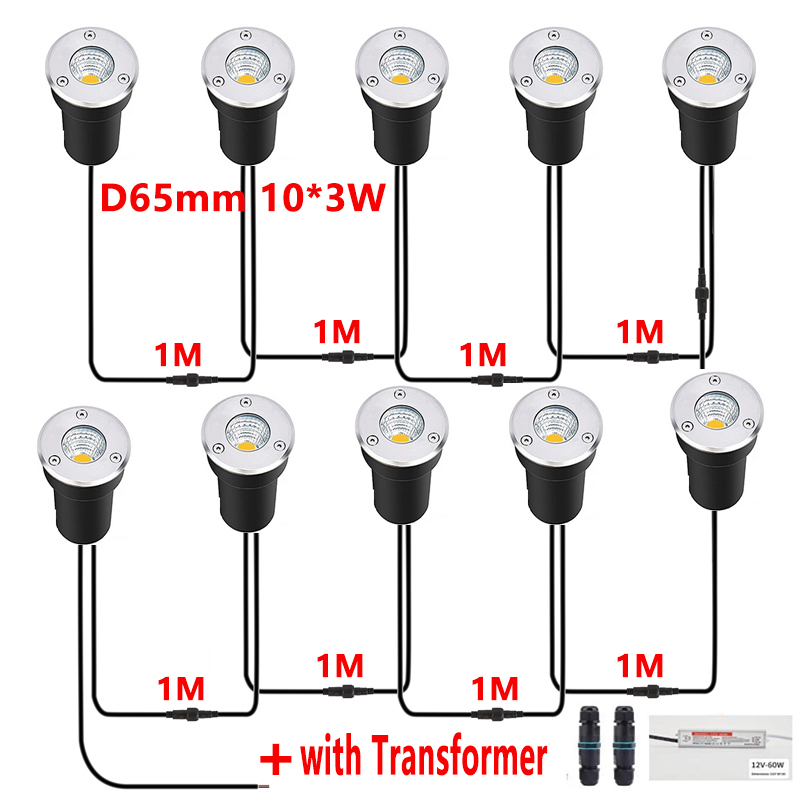 IP67防水LED埋め込みライトDC12V低電圧、変圧器付き - Outdoor Lighting Low Voltage のレビューと価格