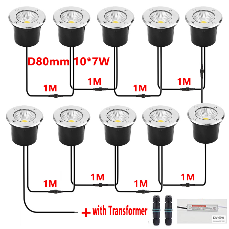 IP67防水LED埋め込みライトDC12V低電圧、変圧器付き - Outdoor Lighting Low Voltage のレビューと価格