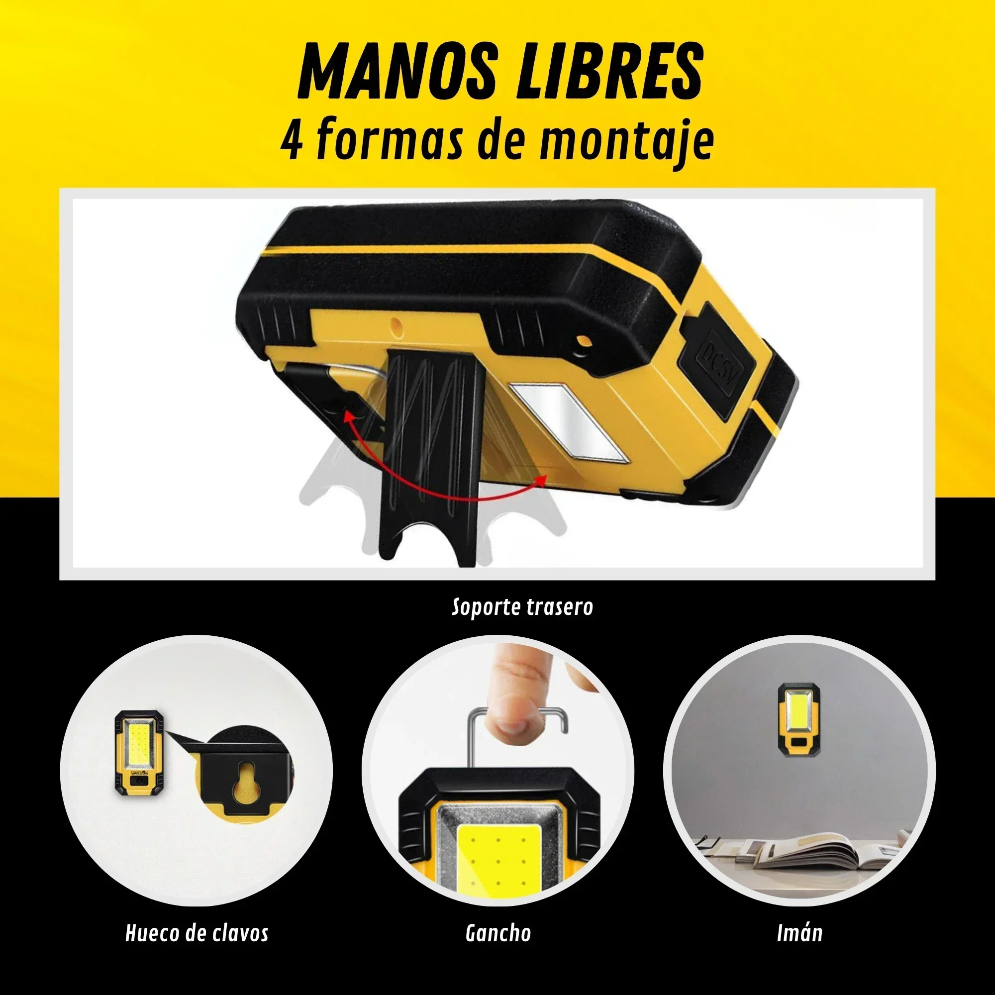 充電式 4000mAh 作業灯 超高輝度 COB フラッシュ - Outdoor Lighting Lanterns のレビューと価格