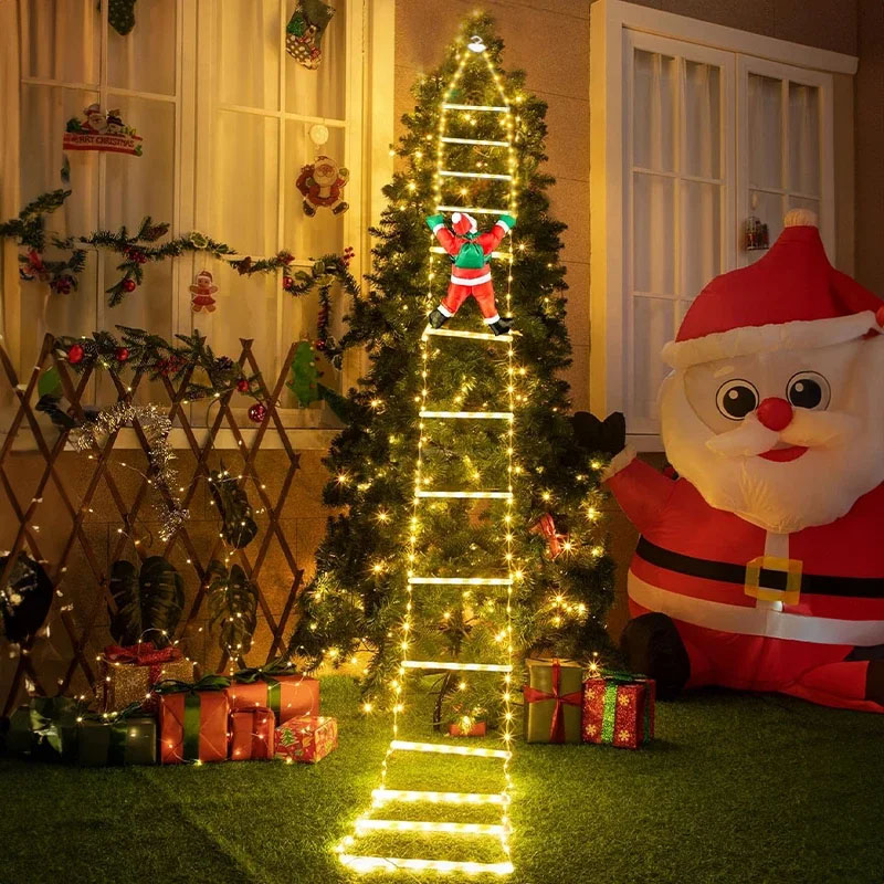 LEDクリスマスライト クリスマス装飾用はしご型ライトストリ - Outdoor Lighting Garden のレビューと価格