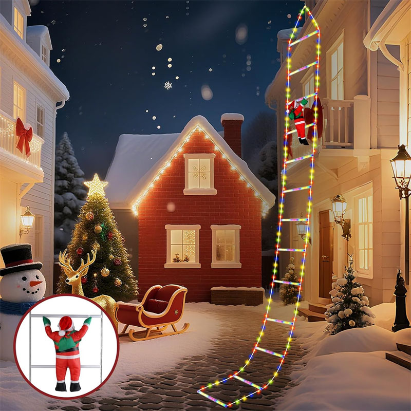 LEDクリスマスライト クリスマス装飾用はしご型ライトストリ - Outdoor Lighting Garden のレビューと価格