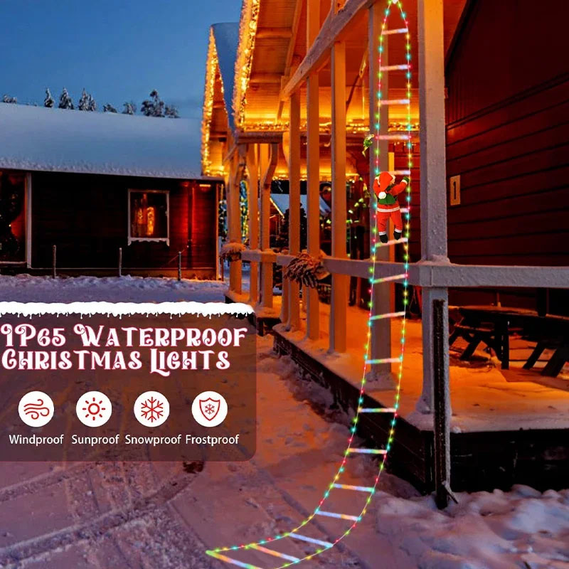 LEDクリスマスライト クリスマス装飾用はしご型ライトストリ - Outdoor Lighting Garden のレビューと価格