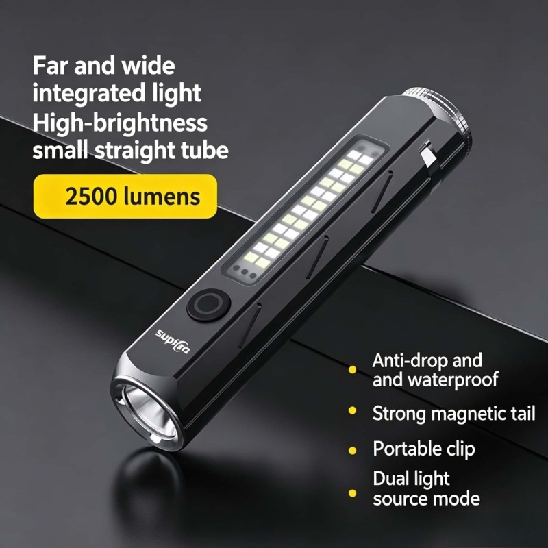 LED 強力な光懐中電灯タイプ C 充電小型ポータブル作業灯 - Outdoor Lighting Lanterns のレビューと価格