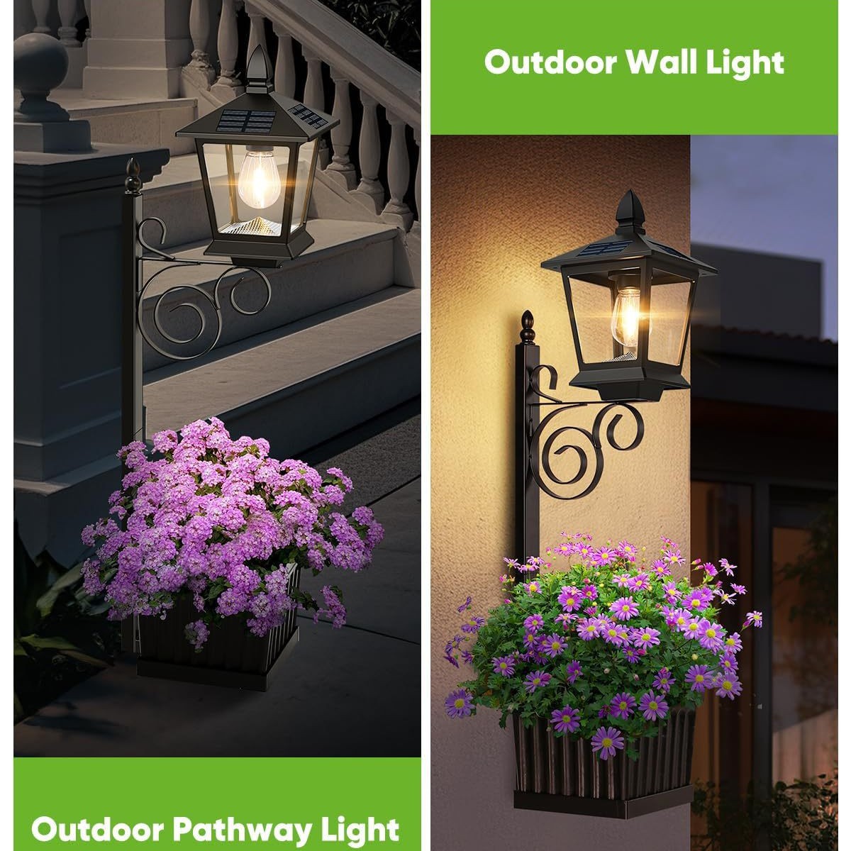 2 in 1 ソーラープランターランプ 防水 暖白色 屋外壁 - Wall Lighting Outdoor のレビューと価格