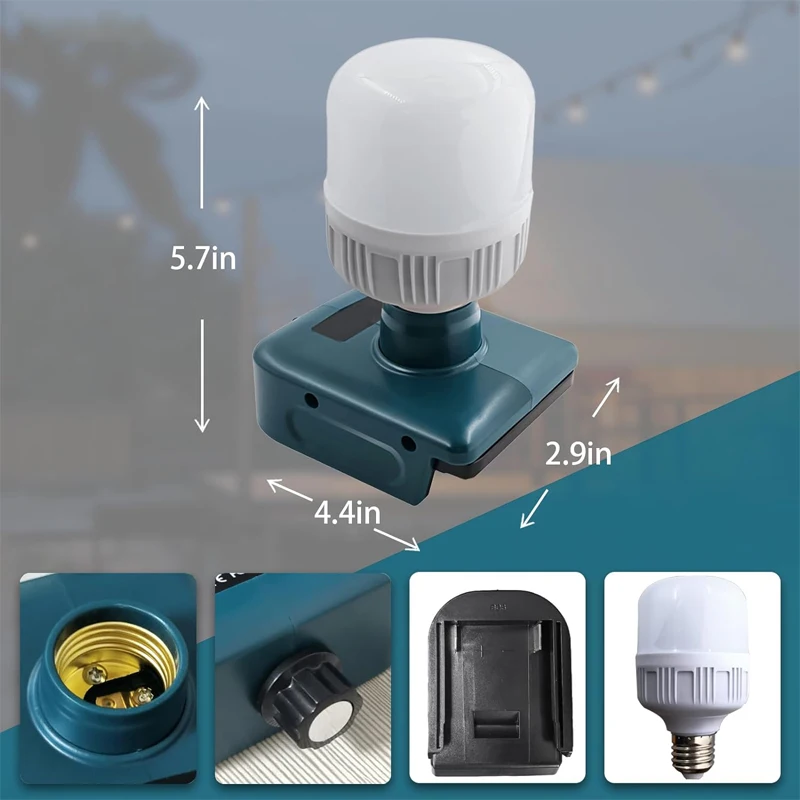 Makita用LEDワークライト電球、ポータブル低電圧ランプ - Outdoor Lighting Low Voltage のレビューと価格