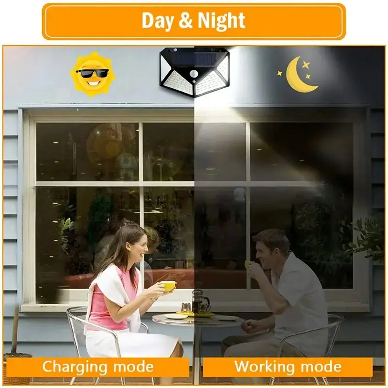 100LED屋外ソーラーガーデンライト、屋外モーションセンサ - Wall Lighting Outdoor のレビューと価格