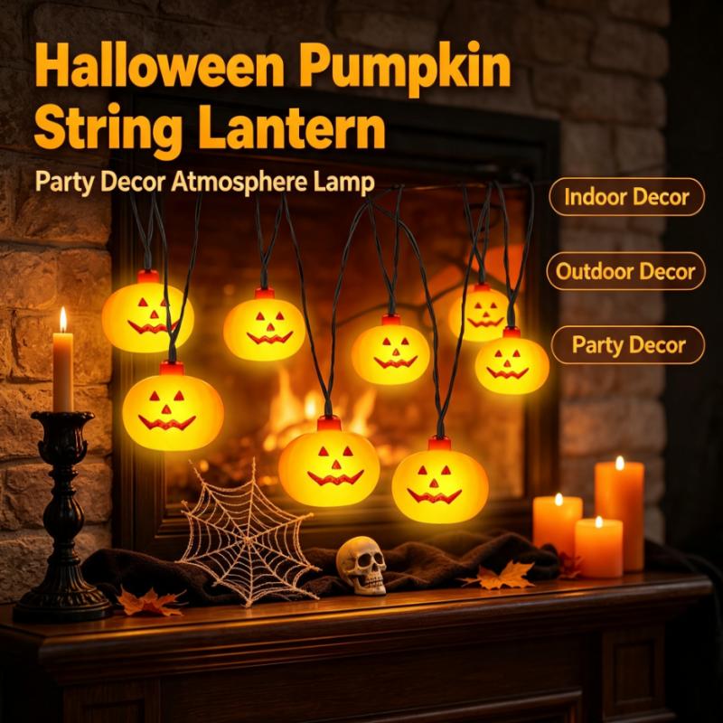電池式ハロウィンパンプキンストリングライト20LED、ジャッ - Outdoor Lighting Lanterns のレビューと価格