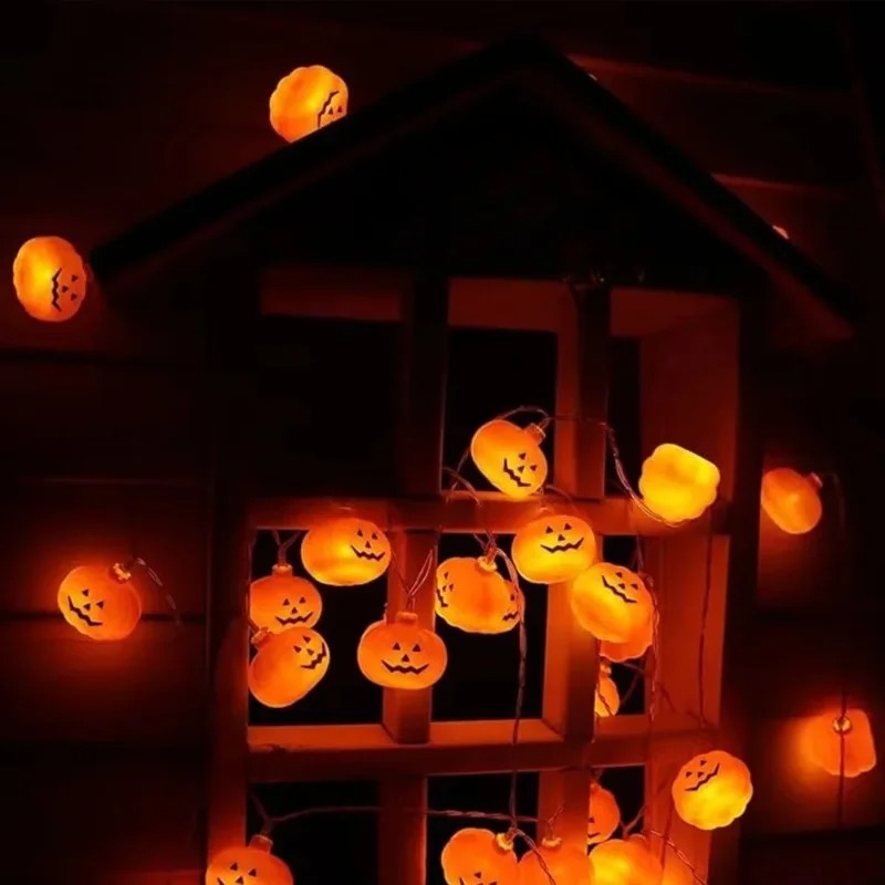 電池式ハロウィンパンプキンストリングライト20LED、ジャッ - Outdoor Lighting Lanterns のレビューと価格
