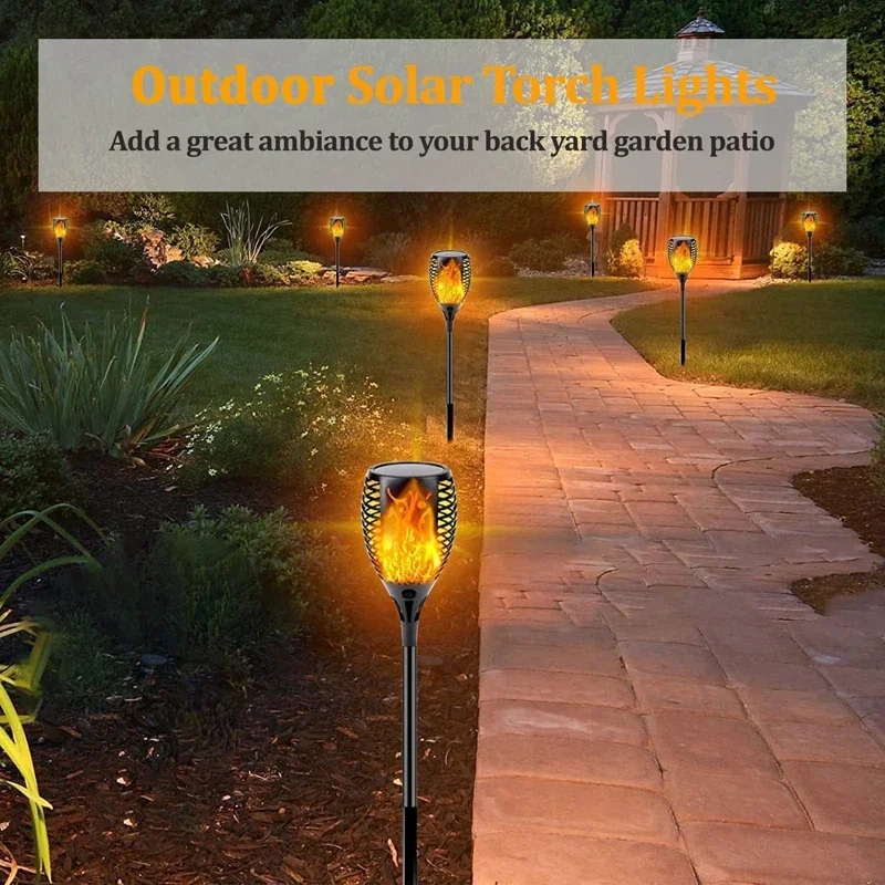 96 LED 屋外ソーラートーチライト防水ガーデンパティオち - Outdoor Lighting Low Voltage のレビューと価格