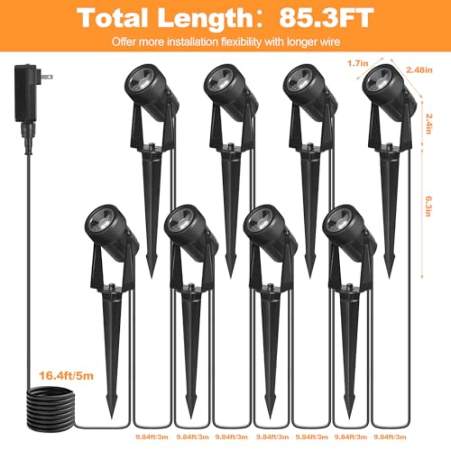 85.3フィートLED屋外景観スポットライト低電圧、24W有 - Outdoor Lighting Low Voltage のレビューと価格