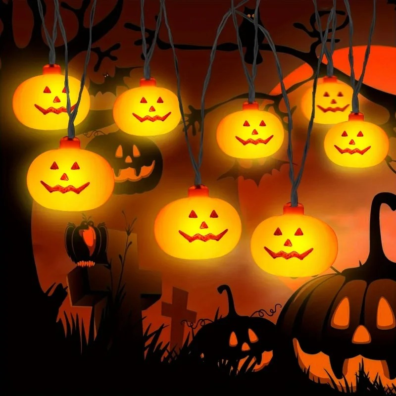 パンプキン ハロウィン ストリングライト 20LED バッテ - Outdoor Lighting Lanterns のレビューと価格