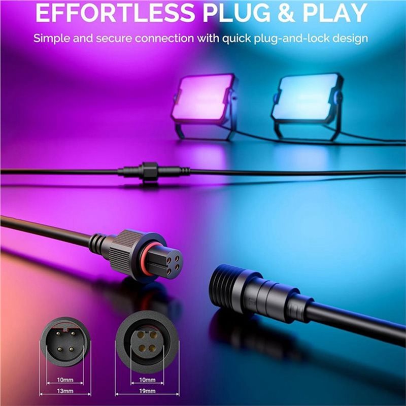 【HOT!】防水4ピン延長ケーブル防水コネクタコード-2本5 - Outdoor Lighting Govee のレビューと価格