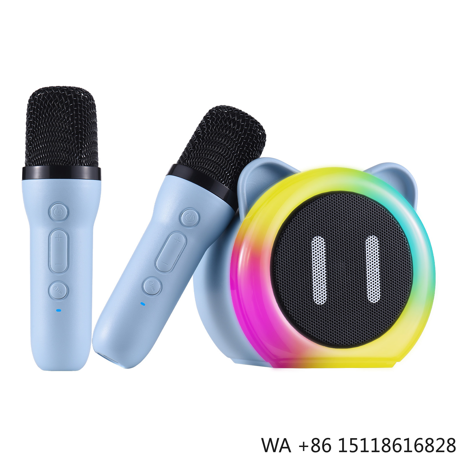 カラオケマシン 2つのワイヤレスマイク付き BTマイクとスピ - Outdoor Lighting Garden のレビューと価格