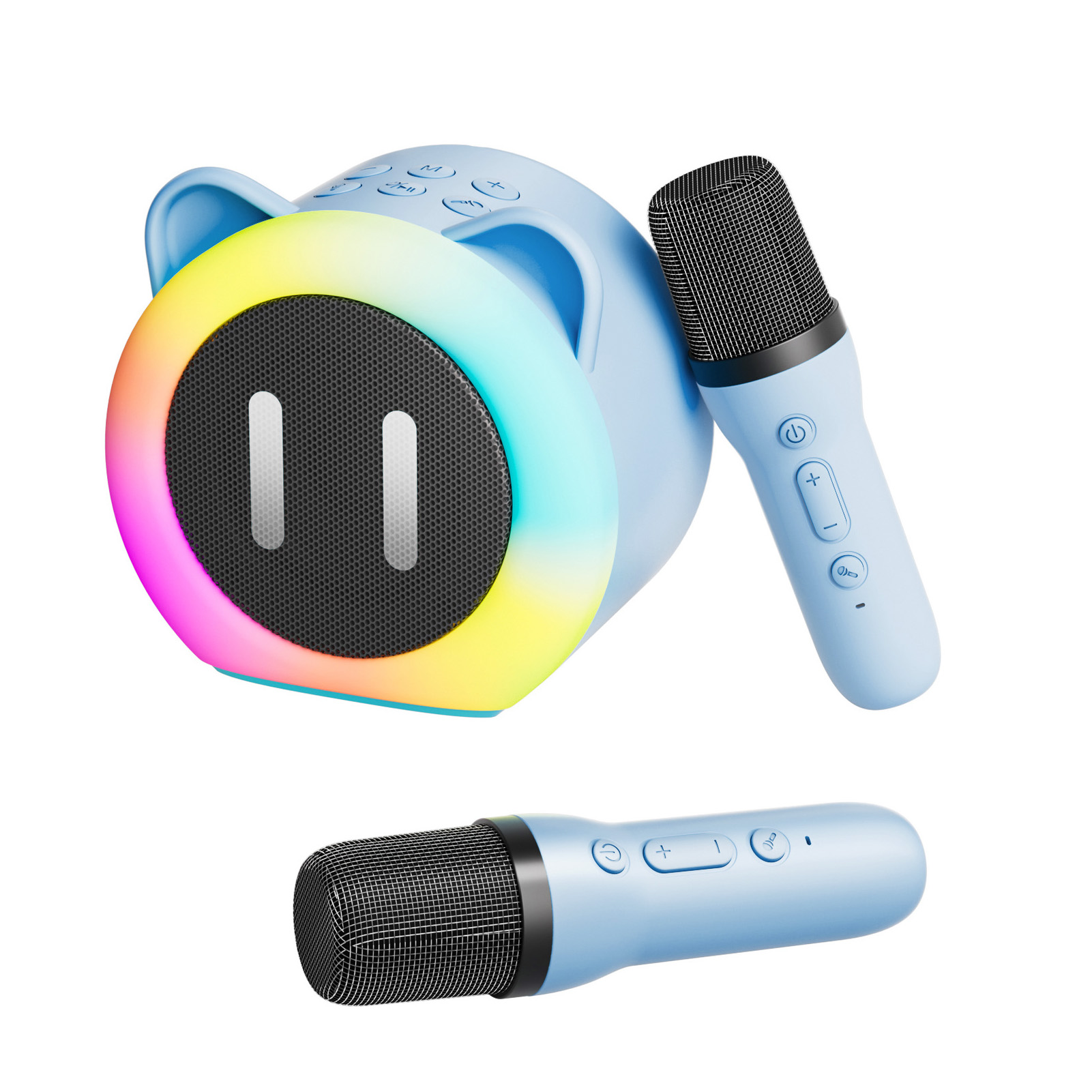 カラオケマシン 2つのワイヤレスマイク付き BTマイクとスピ - Outdoor Lighting Garden のレビューと価格
