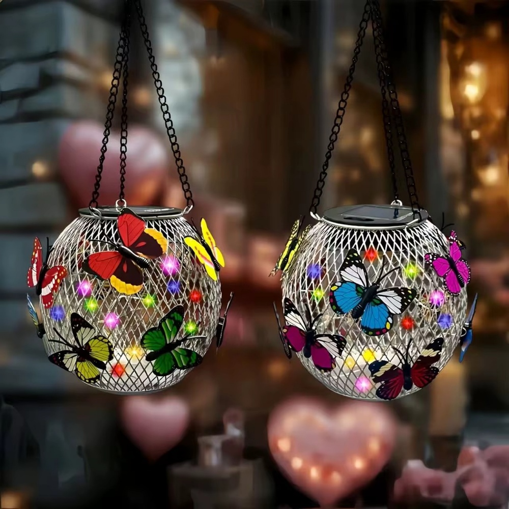 ソーラーランタン アイアンアート 屋外用 球形 吊り下げ式  - Outdoor Lighting Manufacturers のレビューと価格