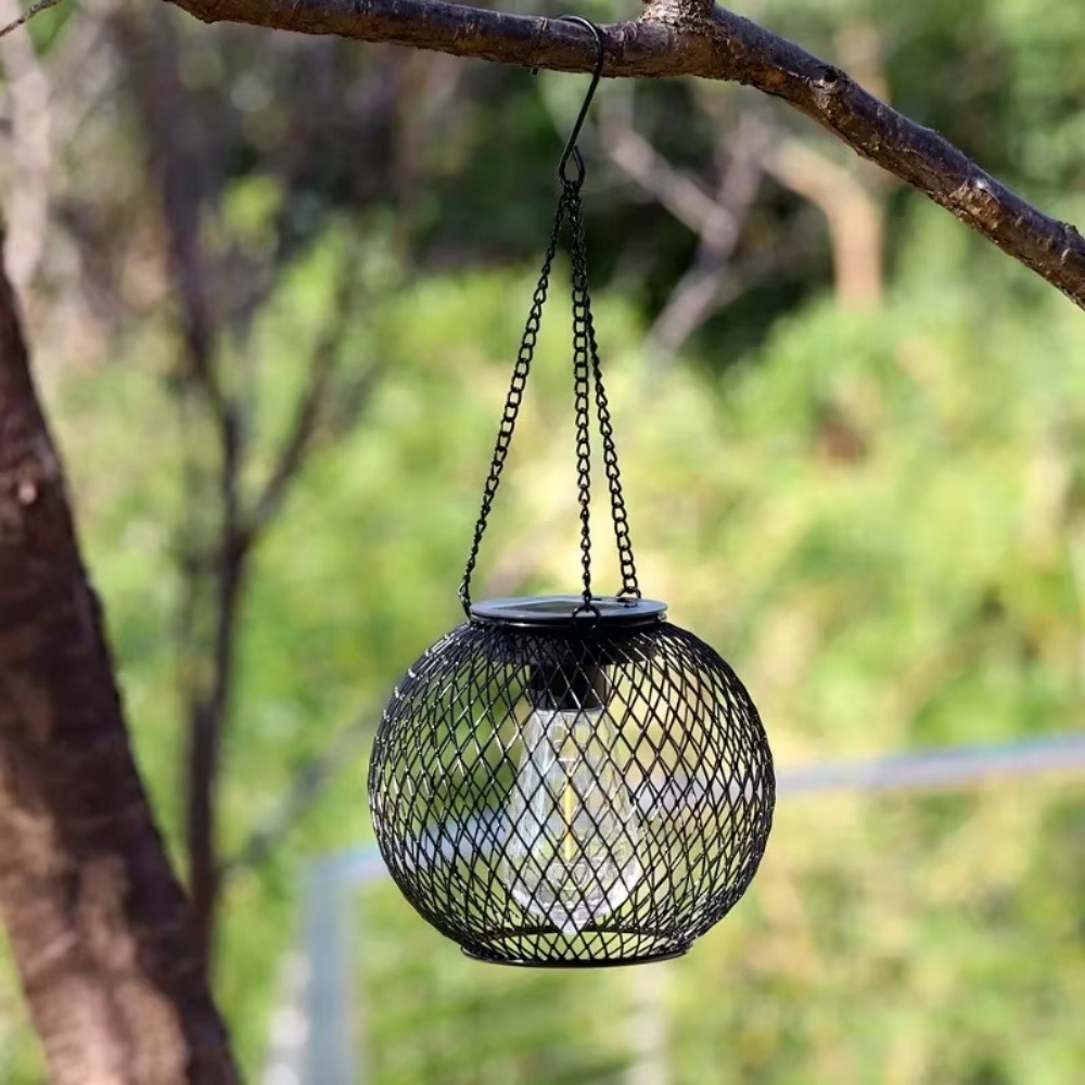 ソーラーランタン アイアンアート 屋外用 球形 吊り下げ式  - Outdoor Lighting Manufacturers のレビューと価格